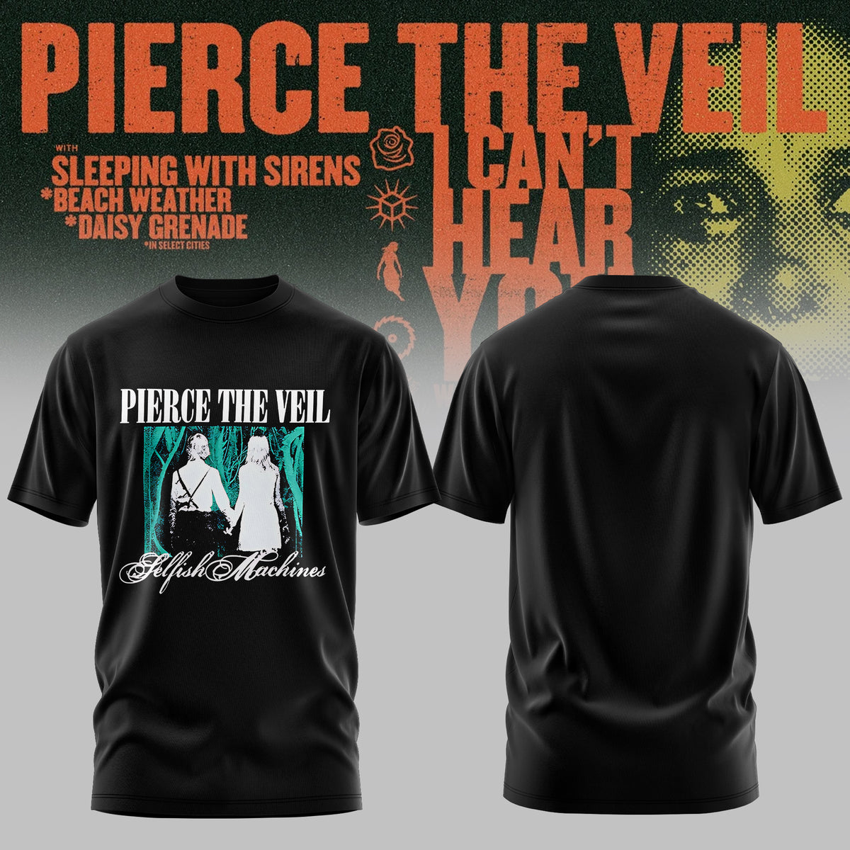 Pierce the Veil – I Can’t Hear You World Tour Australia 2026 Limited T-Shirt v5