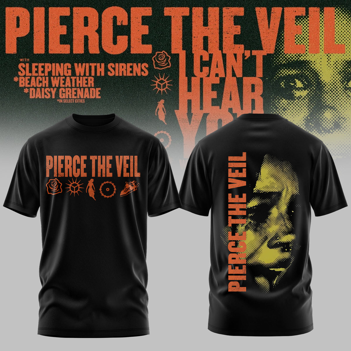 Pierce the Veil – I Can’t Hear You World Tour Australia 2026 Limited T-Shirt v3