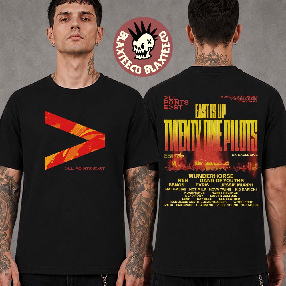 Twenty One Pilots All Points East 2026 Event Tee London UK At Victoria Park On 30 August 2026 Two Sided T-Shirt