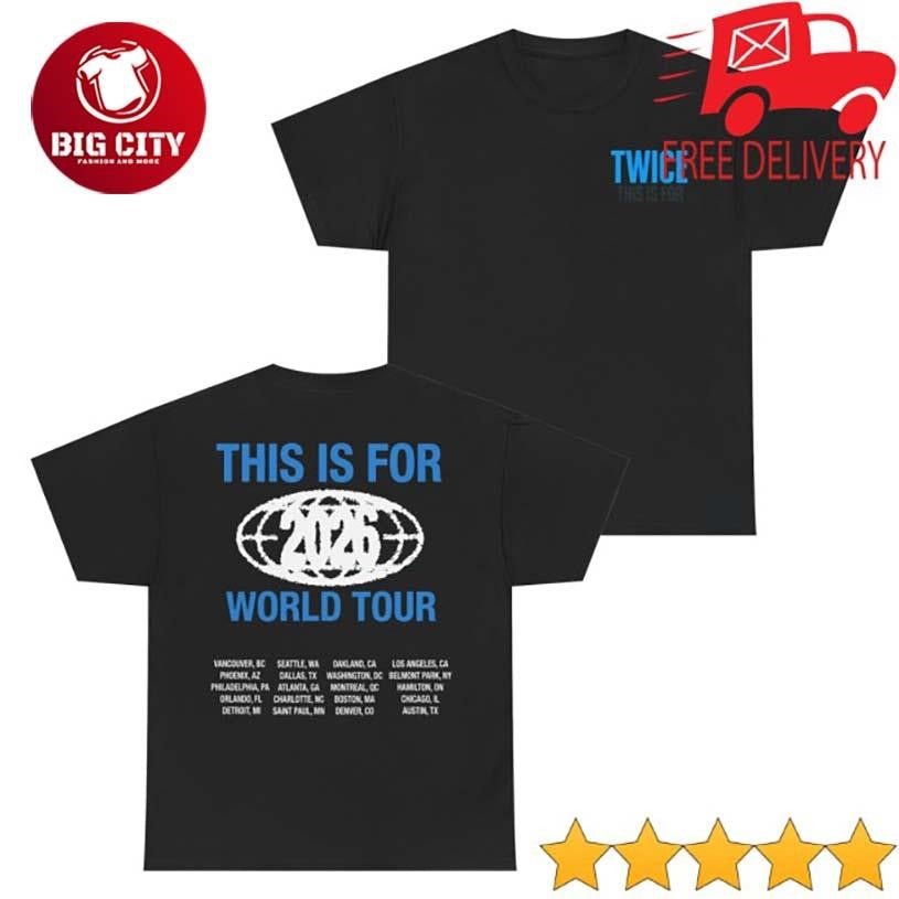 Twice Tour Twice Tour Black Tour Dates Two Sided Shirt Unisex