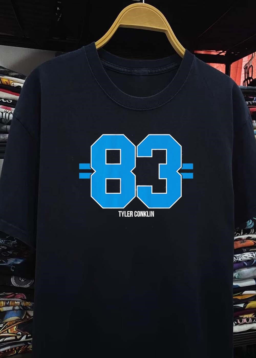Tyler Conklin 83 Blue Number Football Jersey Fan shirt