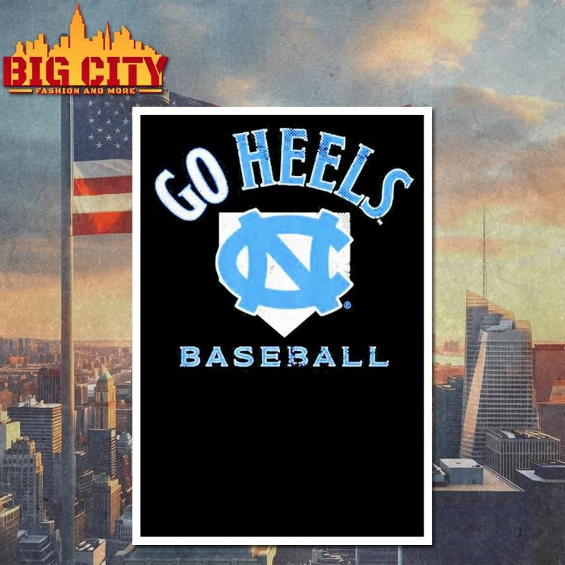 UNC Baseball Go Heels Home Plate State logo Shirt Unisex