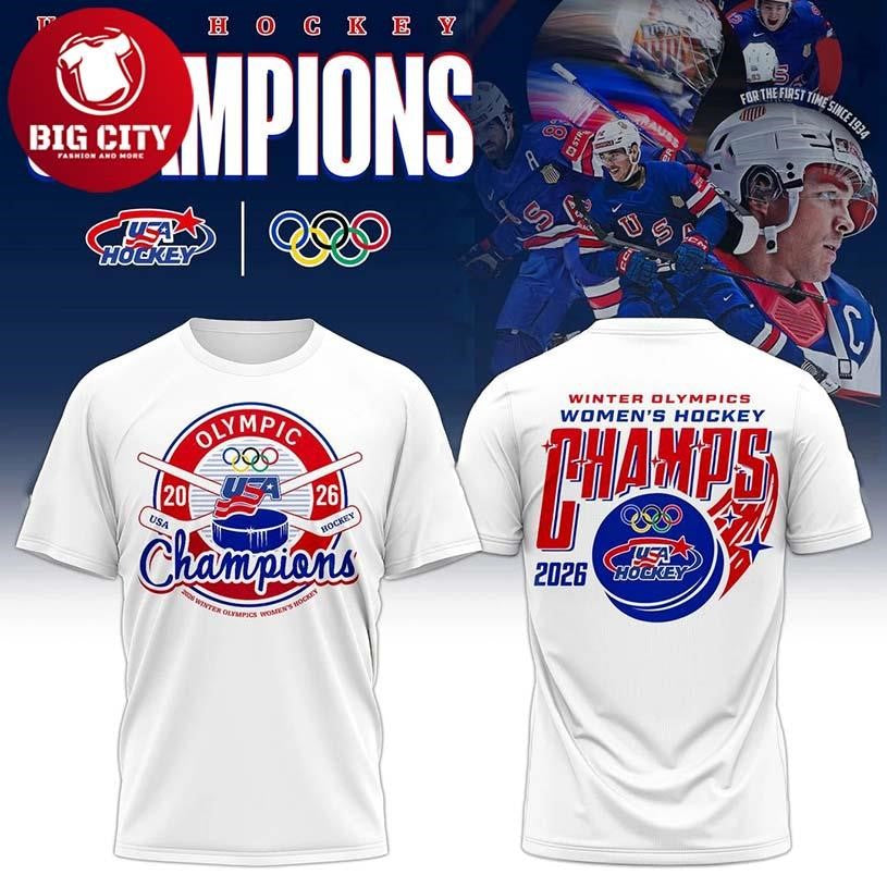 USA Hockey 2026 Women Olympic Champs Limited Edition Two Sided Shirt Unisex