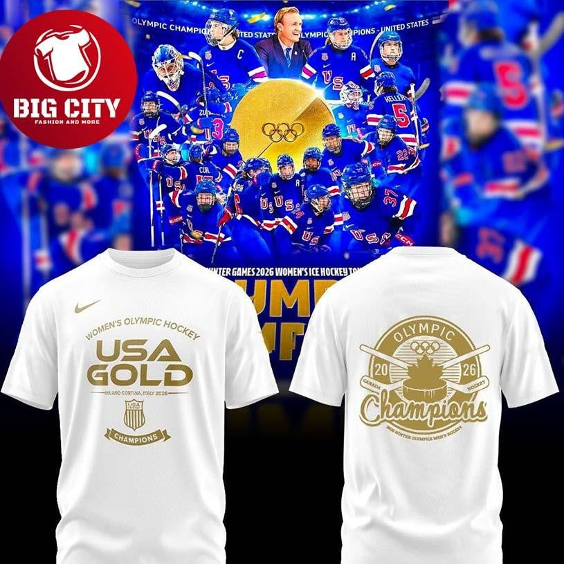 USA Women Hockey Gold Medal Milano Cortina 2026 Two Sided Shirt Unisex