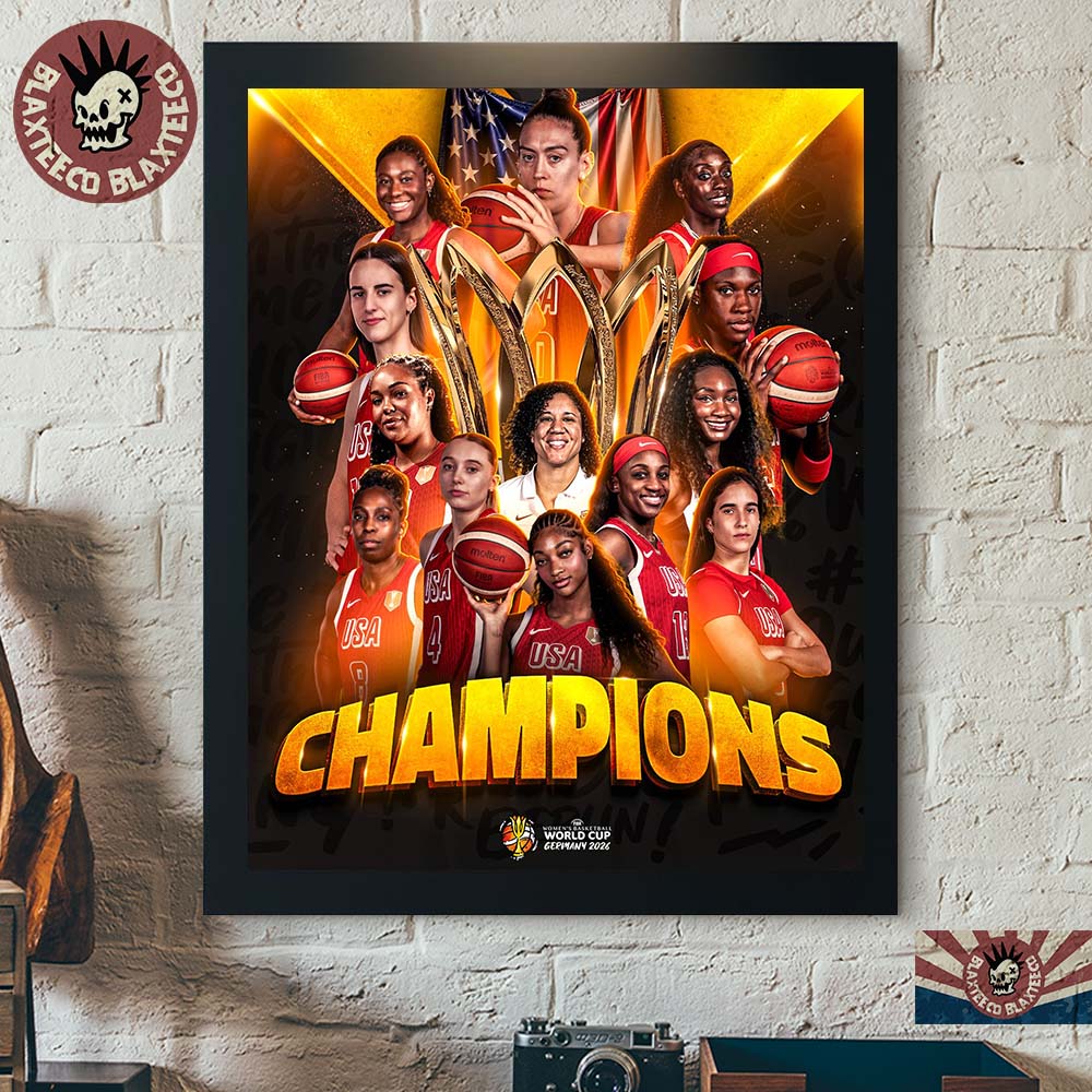 USA Women’s Basketball Team 2026 FIBA World Cup Champions Germany Poster Canvas