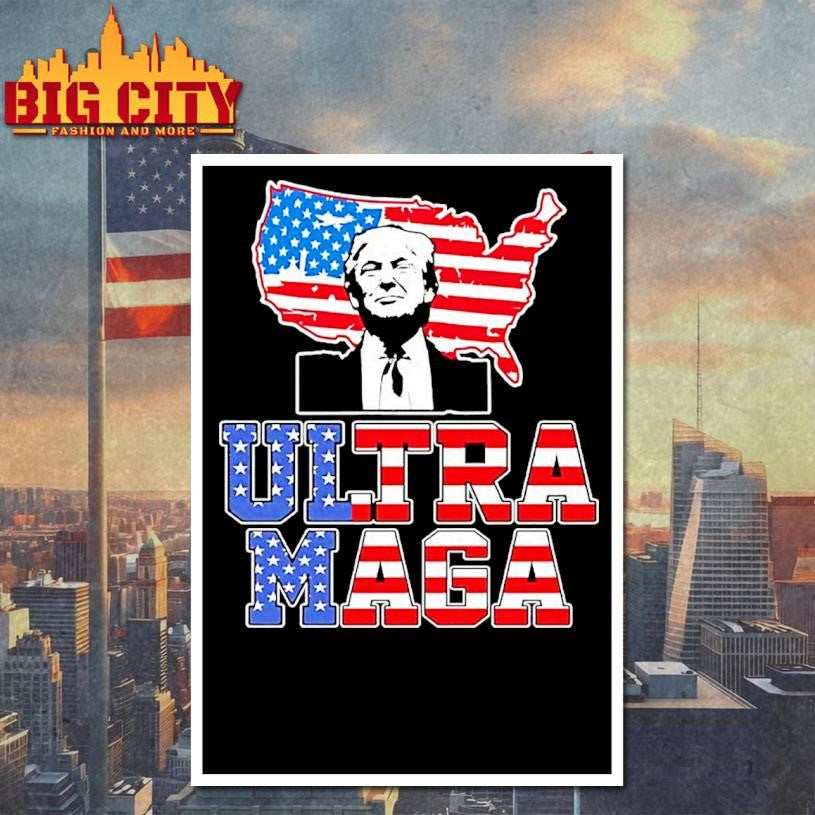 Ultra Mega Patriotic Trump Republicans Usa Flag Shirt Unisex