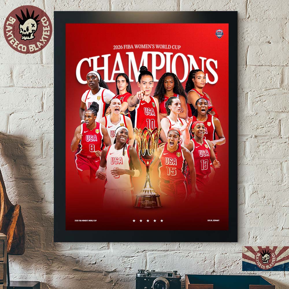 United States Women’s National Basketball Team 2026 FIBA Women’s World Cup Champions Poster Canvas