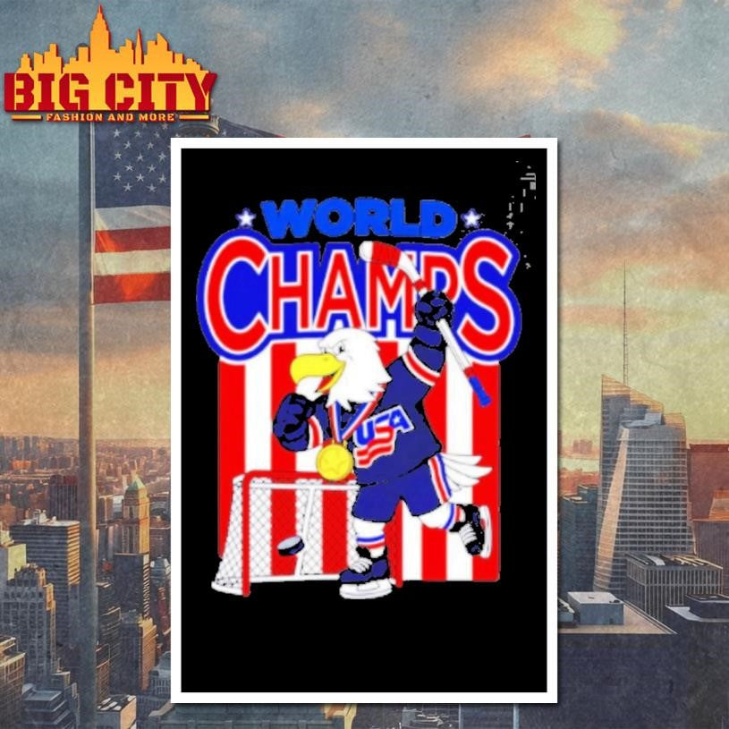 Usa Hockey World Champs 2026 Mascot Shirt Unisex