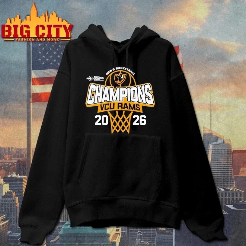 VCU Rams Men’s Basketball 2026 Atlantic 10 Tournament Champions Locker Room Shirt Unisex