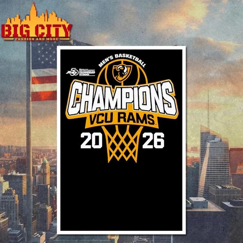 VCU Rams Men’s Basketball 2026 Atlantic 10 Tournament Champions Locker Room Shirt Unisex