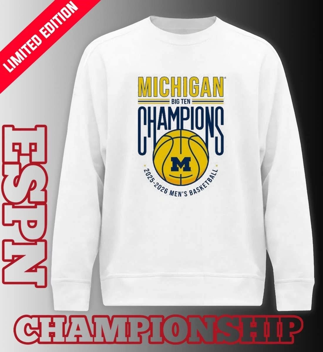 Valiant Michigan Basketball 2025–2026 Big Ten Regular Season Champions Shirt
