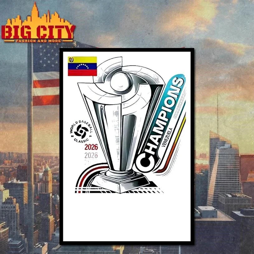 Venezuela World Baseball Classic 2026 Champions trophy logo T Shirt Unisex