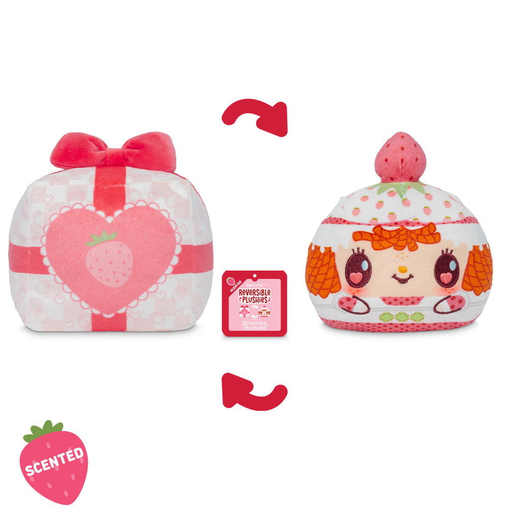 Valentine Present Strawberry Shortcake 4" Strawberry-Scented Reversible Plushie Unisex