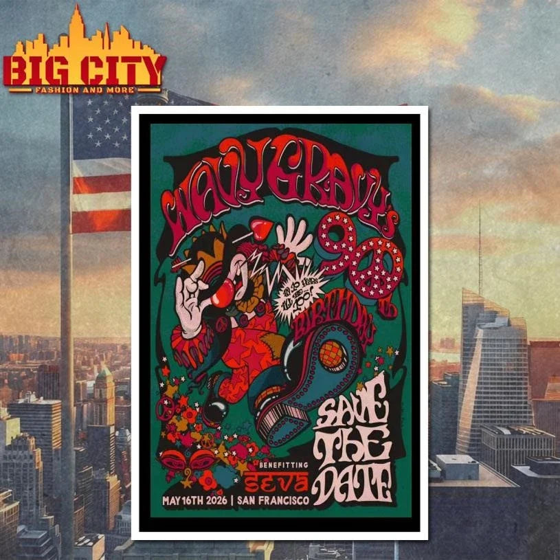 Wavy Gravy’s 90th Birthday San Francisco CA 5-16-2026 Poster Shirt Unisex