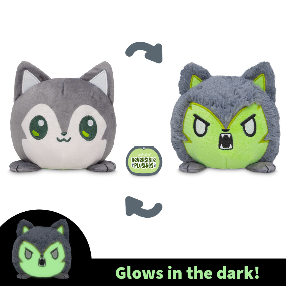 Halloween Wolf & Werewolf 4" Reversible Plushie (Glow) Unisex