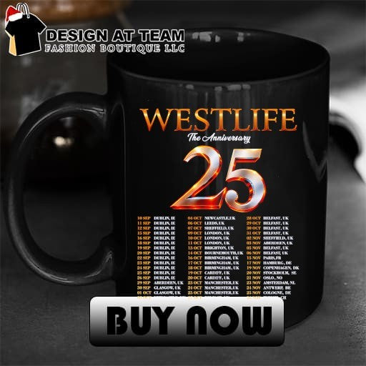 Westlife Concert 2026 Westlife 25th Anniversary Tour Date shirt