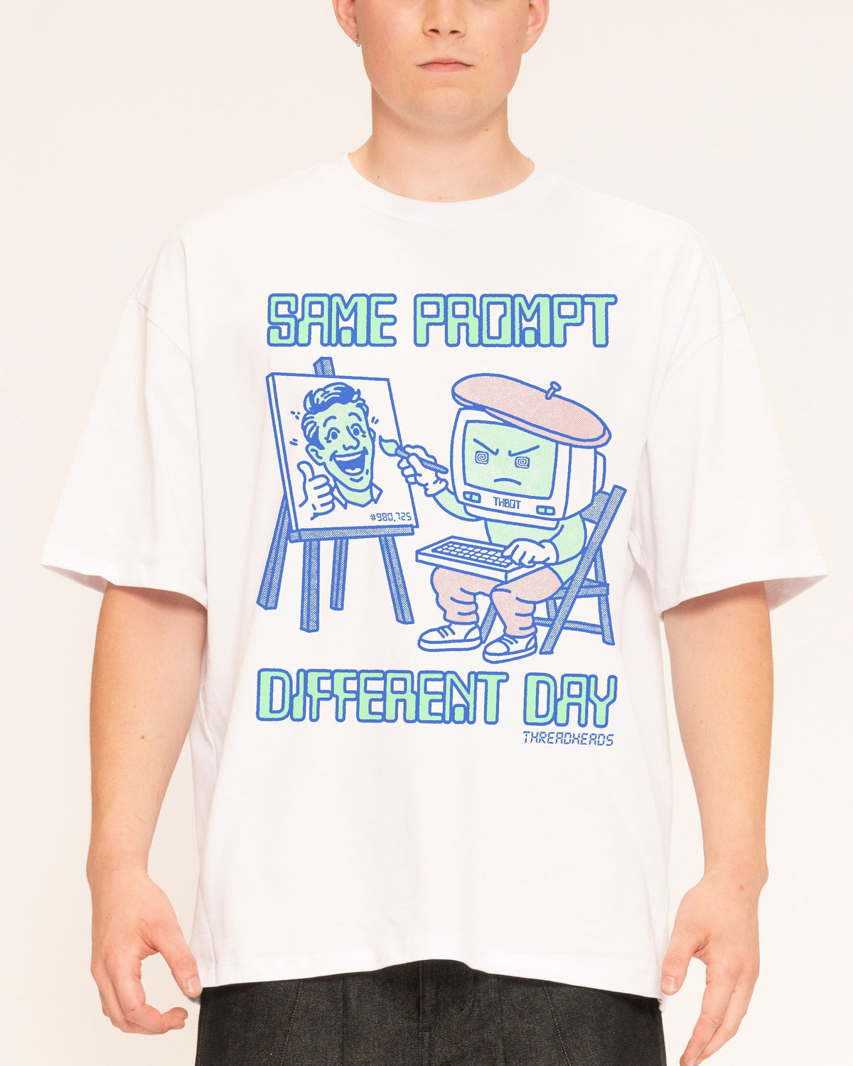 Same Prompt Different Day Oversized Tee Unisex