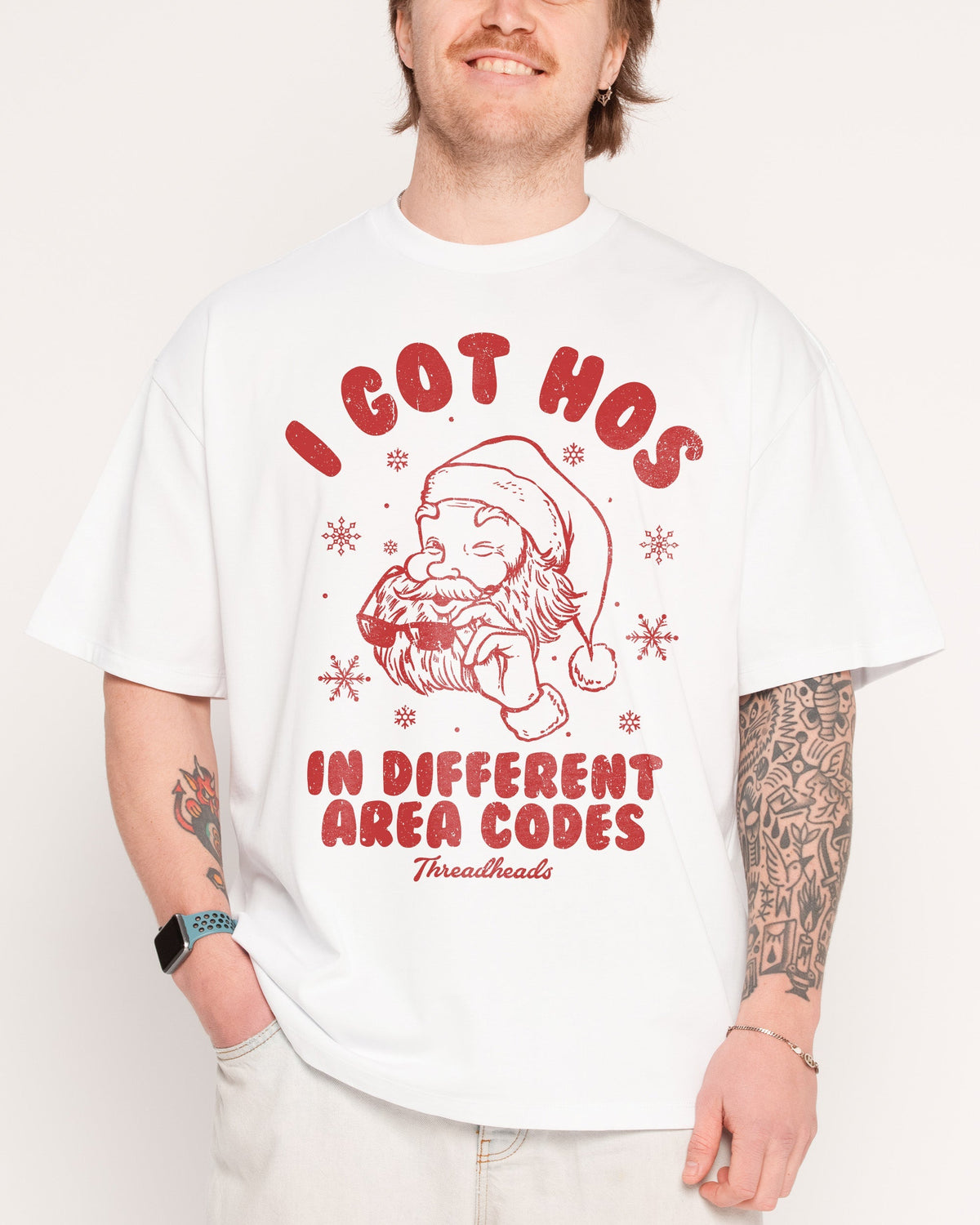 Hos In Different Area Codes Oversized Tee Unisex