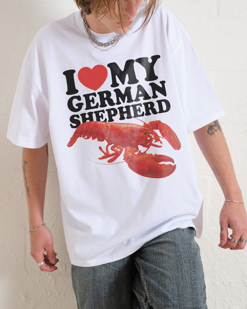 I Love My German Shepherd Oversized Tee Unisex