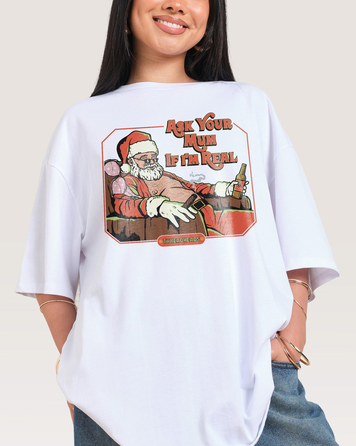 Ask Your Mum If I'm Real Oversized Tee Unisex