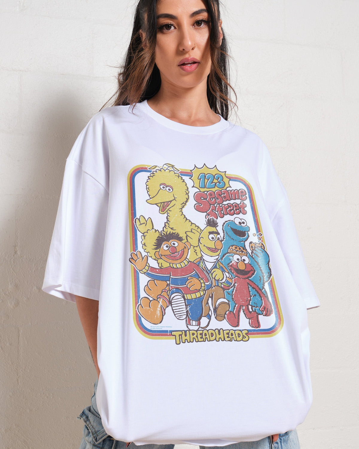123 Sesame St Oversized Tee Unisex