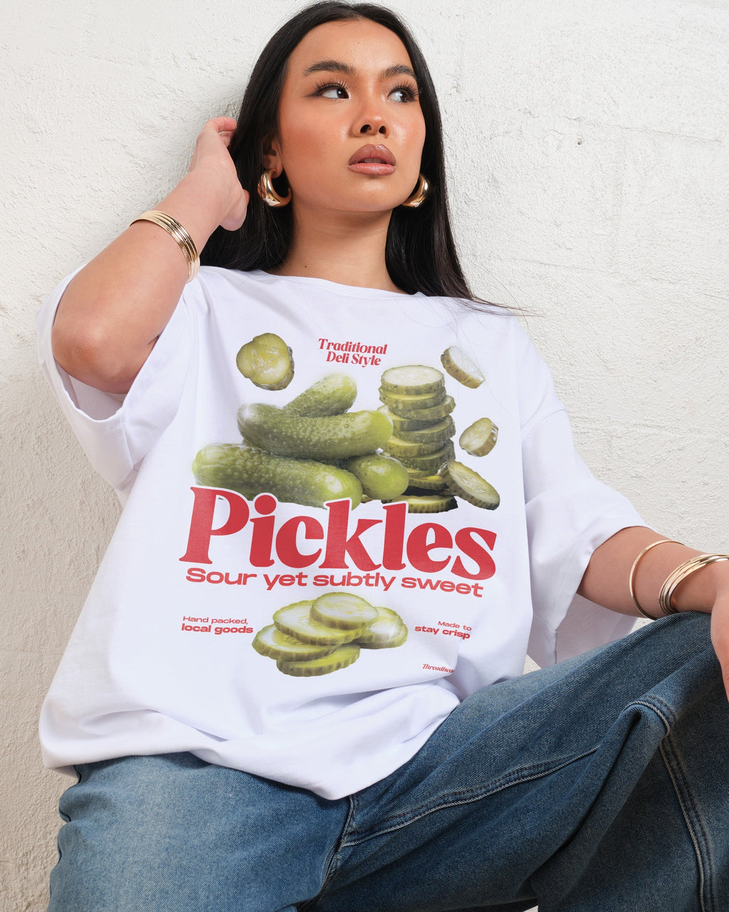 Sour Yet Sweet Pickles Oversized Tee Unisex