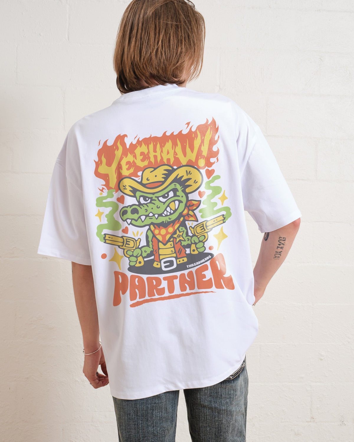 Yee Haw Crocodile Oversized Tee Unisex