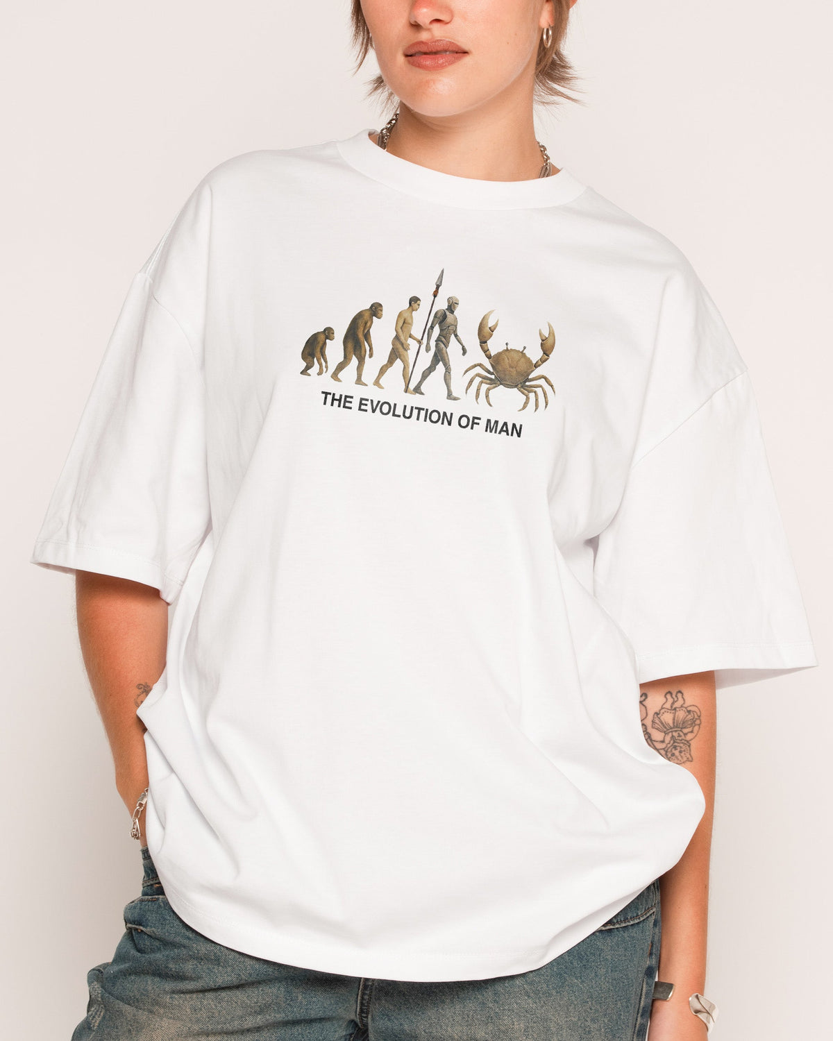 Evolution of Man Oversized Tee Unisex