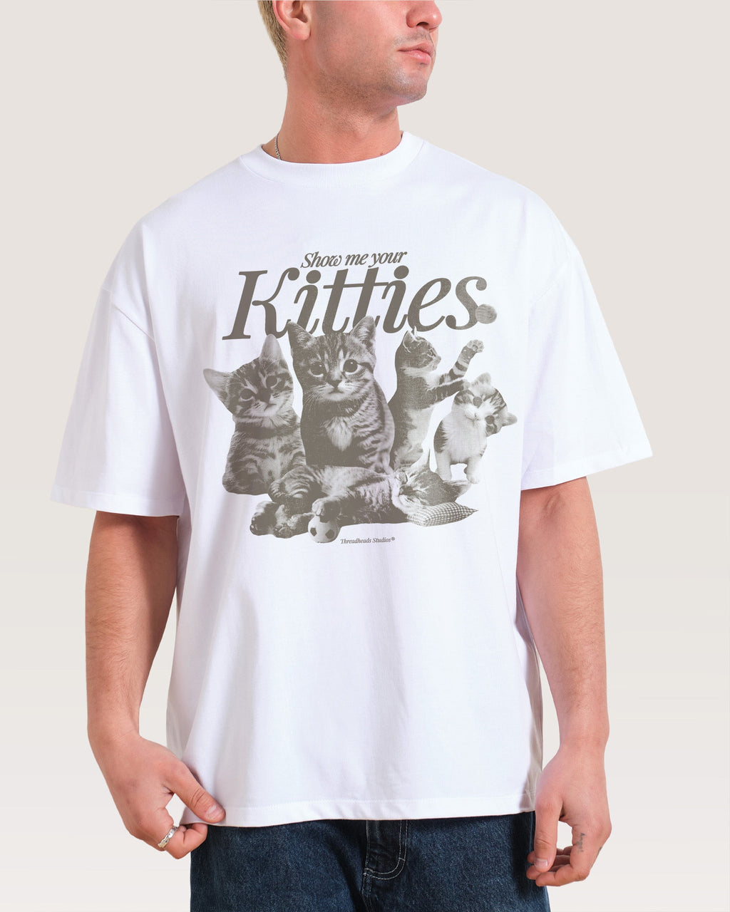 Show Me Your Kitties Oversized Tee Unisex