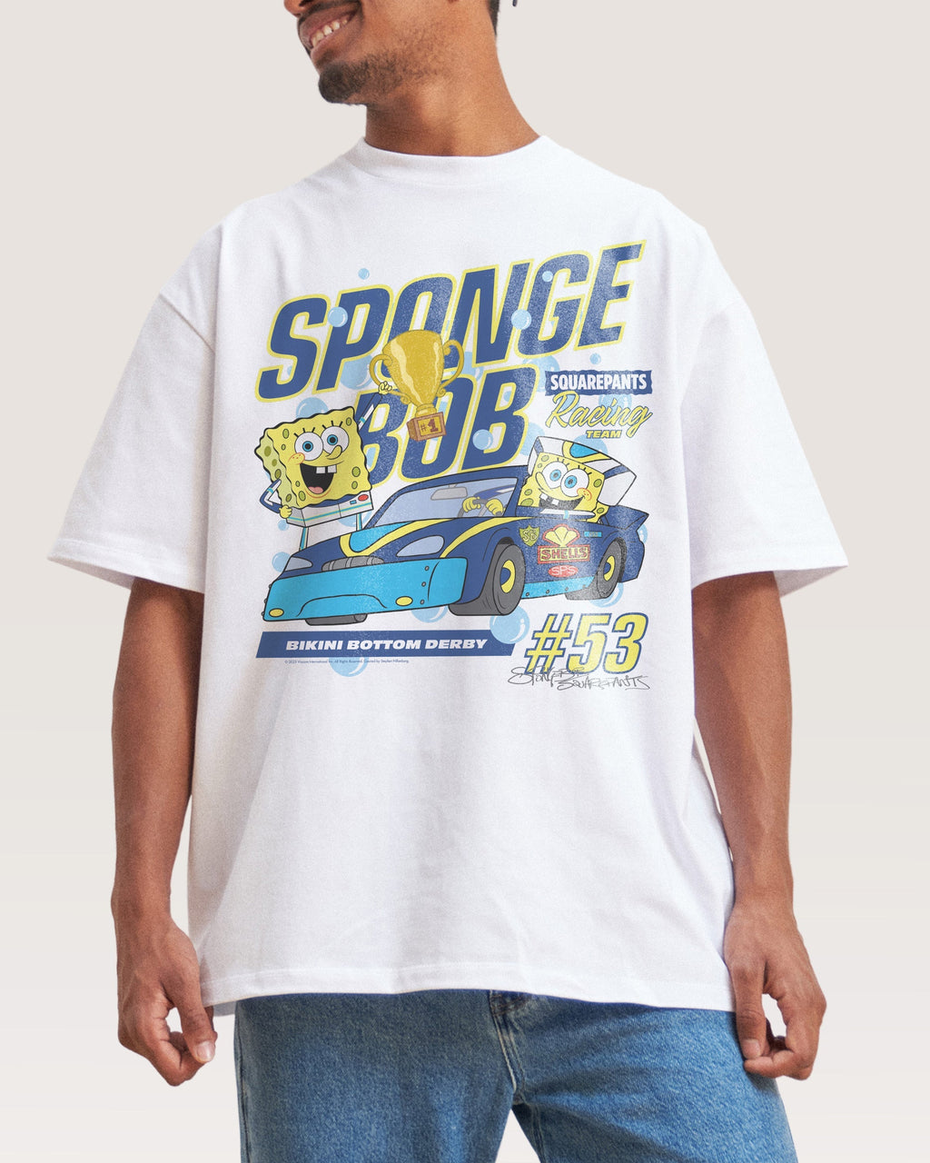 Spongebob Racing Oversized Tee Unisex