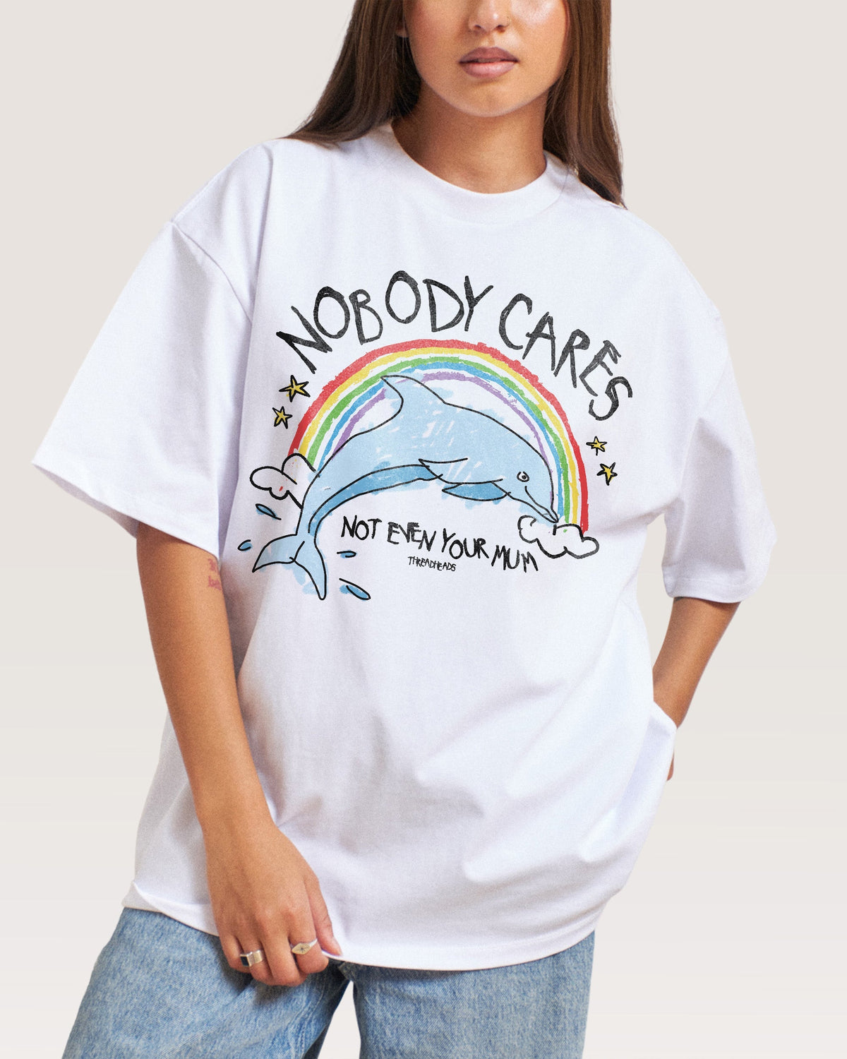 Nobody Cares Oversized Tee Unisex