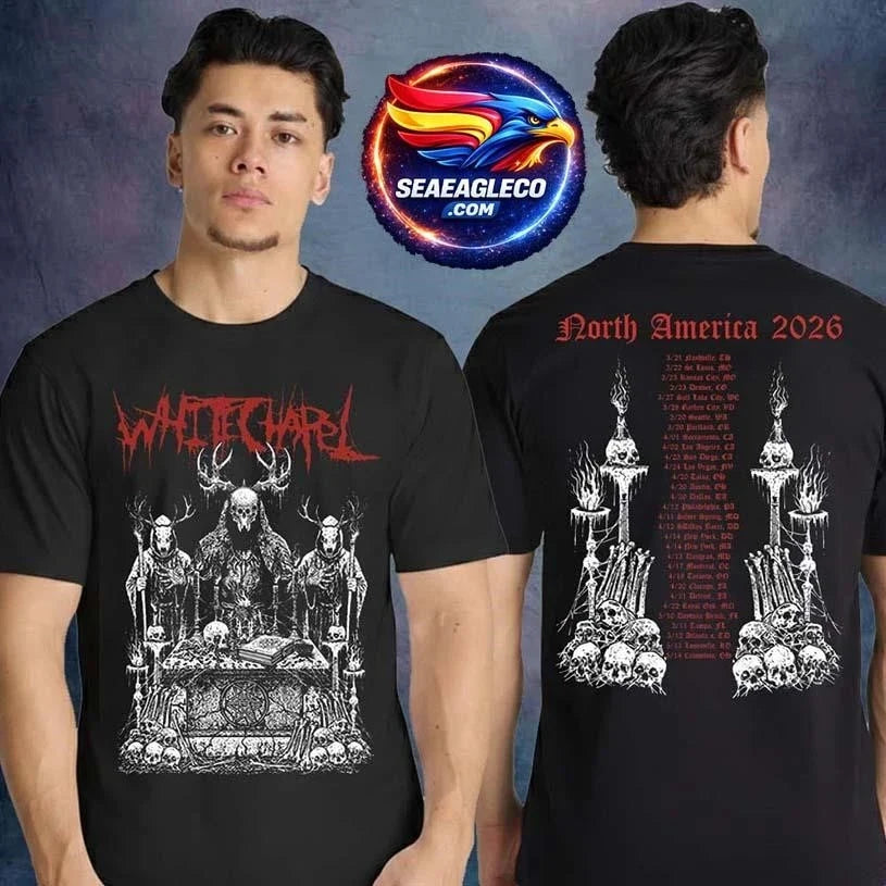 Whitechapel Merch North America Tour 2026 The Ritual Of Whitechapel Tour Dates Two Sided Shirt