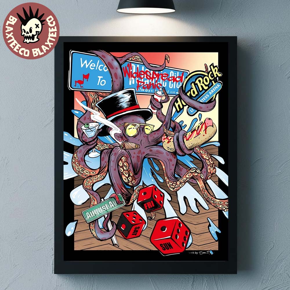 Widespread Panic Atlantic City NJ 2026 Event Poster At Hard Rock Live At Etess Arena On August 14 15 16 2026 The Octopus Home Decor Poster Canvas