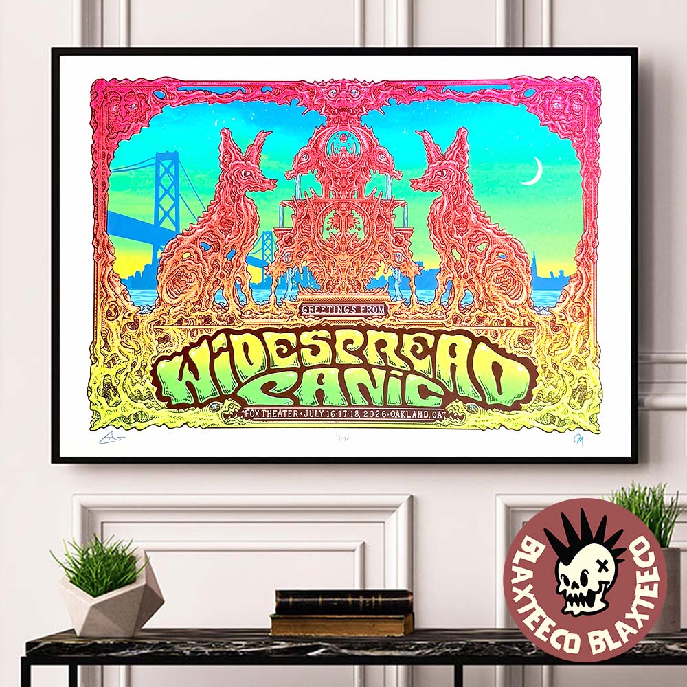 Widespread Panic Oakland California 2026 Event Poster Live At Fox Theater On July 16 17 18 2026 Home Decor Poster Canvas