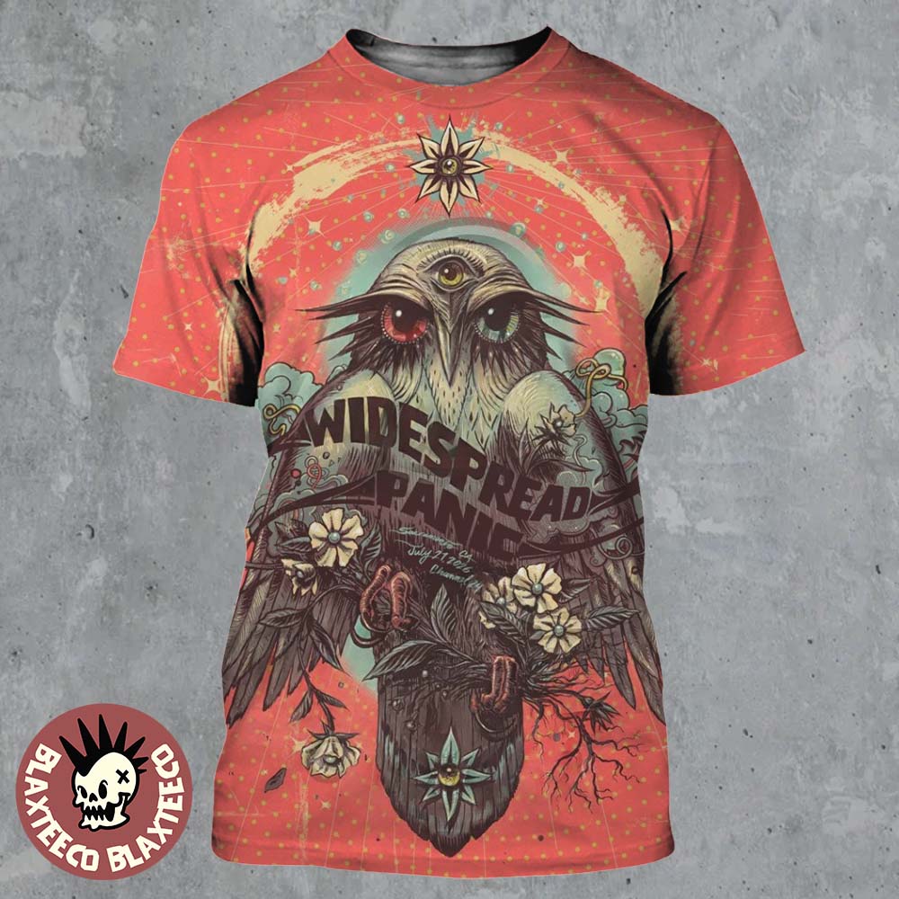 Widespread Panic Sacramento California 2026 Event Poster Venue Channel 24 On July 21 2026 All Over Print Shirt