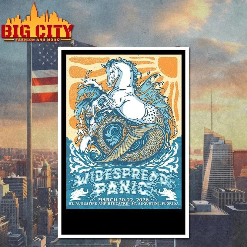 Widespread Panic St Augustine Florida 2026 Event Poster Shirt Unisex