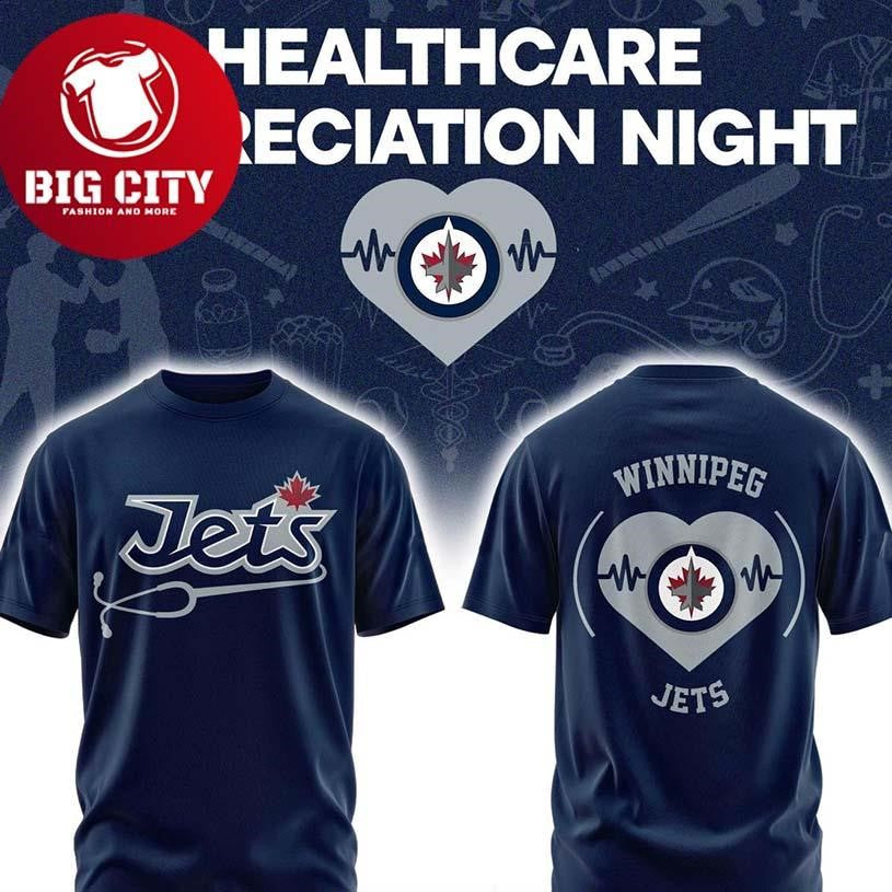 Winnipeg Jets Healthcare Appreciation Night 2026 NHL Two Sided Shirt Unisex