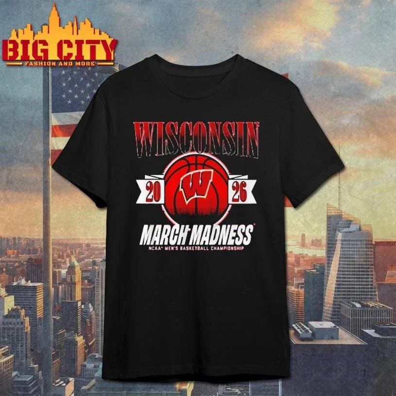 Wisconsin Badgers March Madness Ncaa Mens Basketball Championship 2026 Shirt Unisex