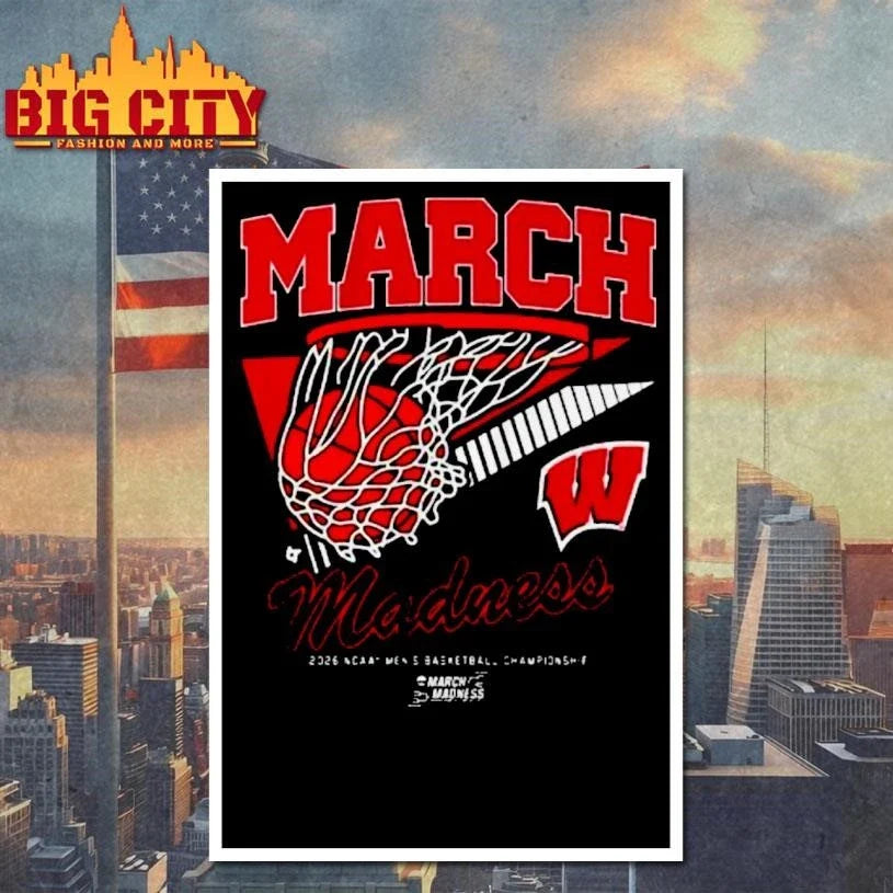 Wisconsin Badgers Mbb 2026 March Madness Shirt Unisex