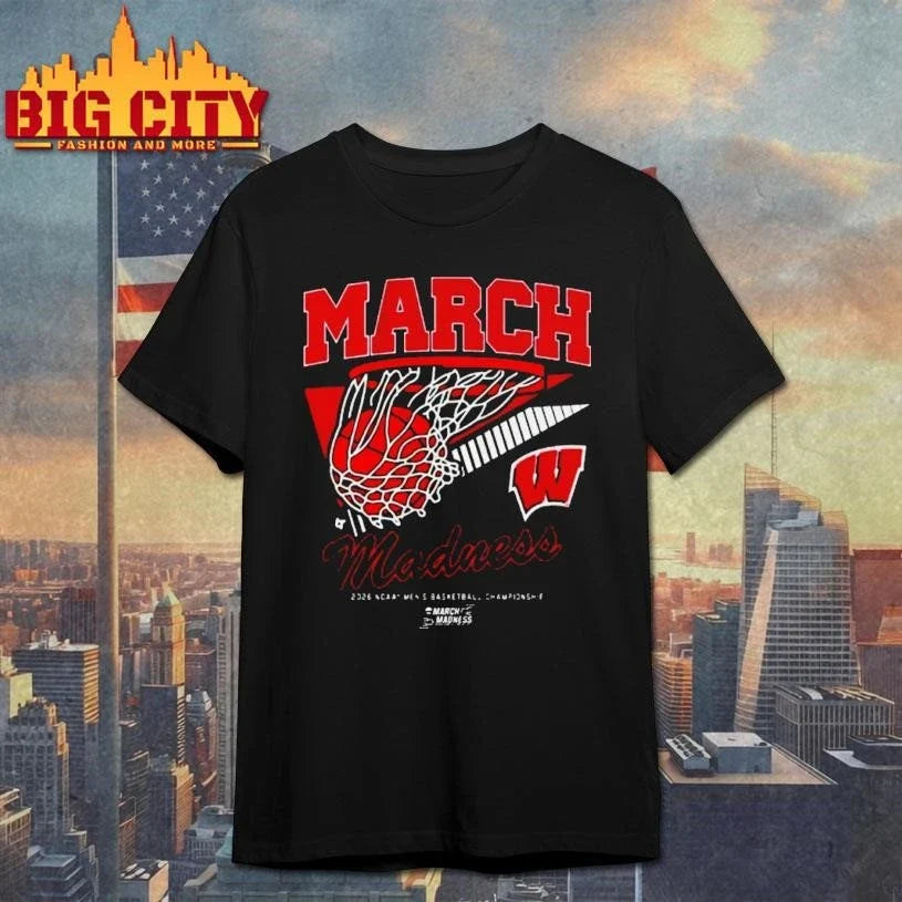 Wisconsin Badgers Mbb 2026 March Madness Shirt Unisex