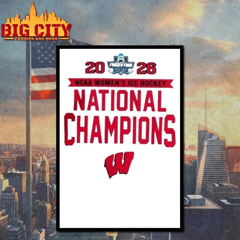 Wisconsin Badgers Ncaa Frozen Four Womens Ice Hockey National Champions 2026 Shirt Unisex