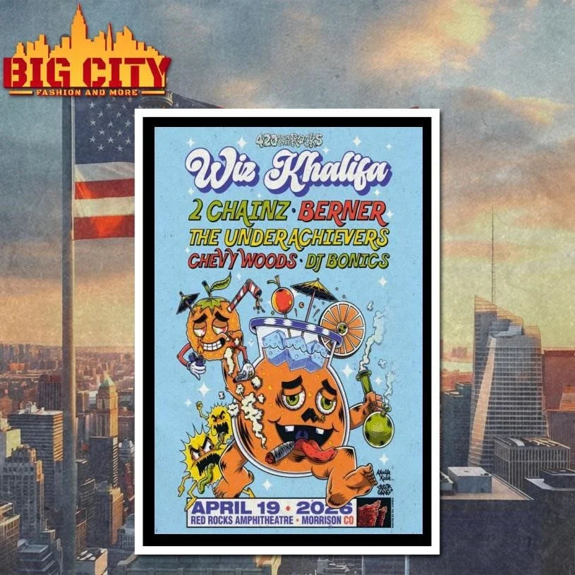 Wiz Khalifa Red Rocks In Morrison CO 4-19-2026 Poster Shirt Unisex