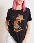 Carp Tattooed Cat Women's Tee Unisex