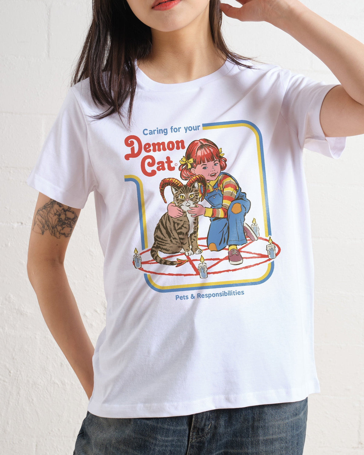 Caring for Your Demon Cat Women's Tee Unisex