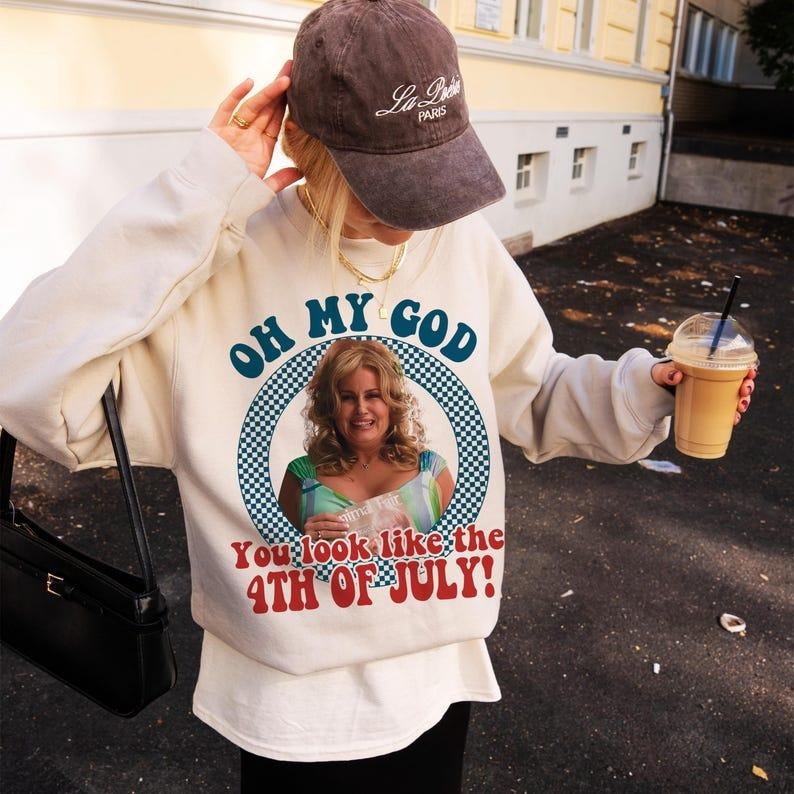 You Look Like the 4th of July t-shirt, Funny Fourth of July Sweatshirt, 4th Of July Movie Meme, Patriotic Sublimation,...