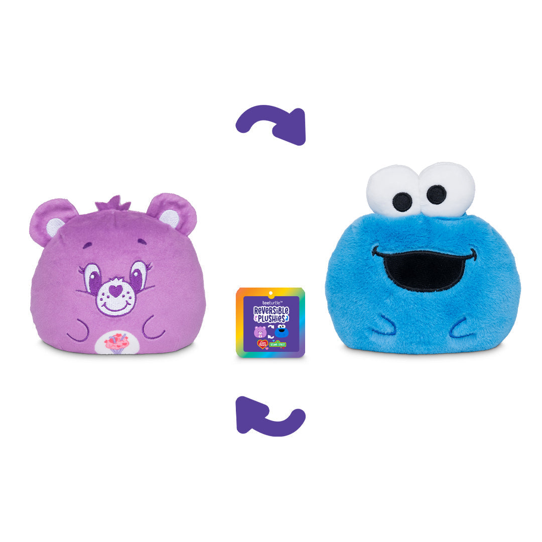 Share Bear & Cookie Monster 4" Reversible Plushie Unisex