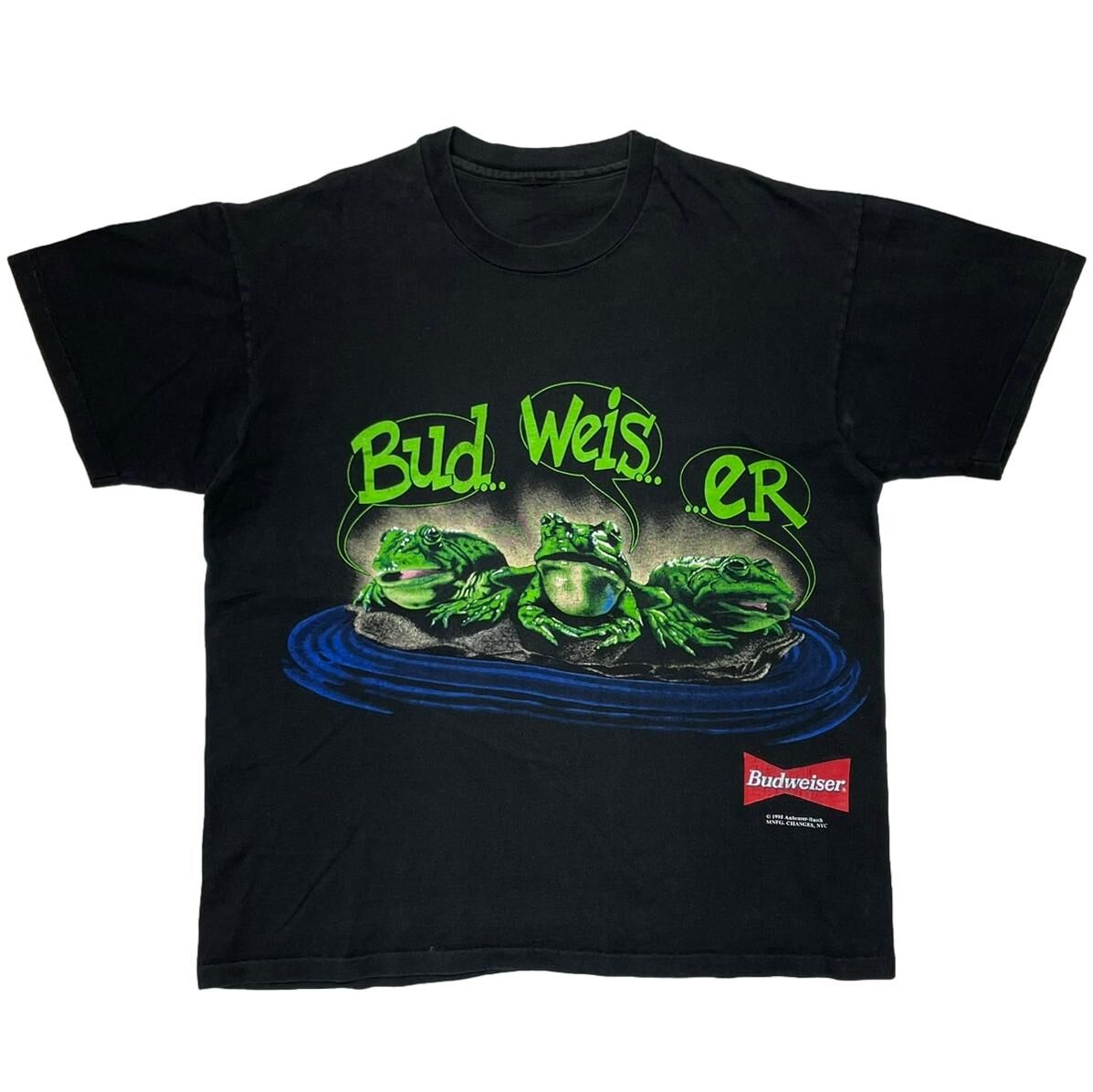 Budweiser 3 FROGS 1995 YOUR AND OR MINE ? FITS LARGE 0393