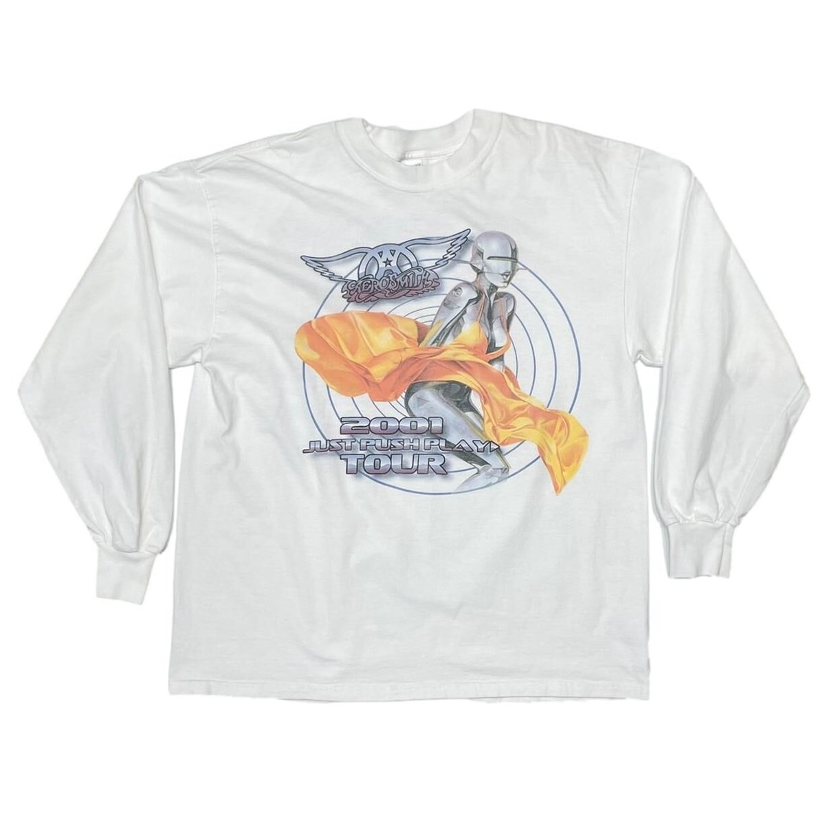 AERO SMITH 2001 JUST PUSH PLAY TOUR GILDAN XL LONG SLEEVE 1110