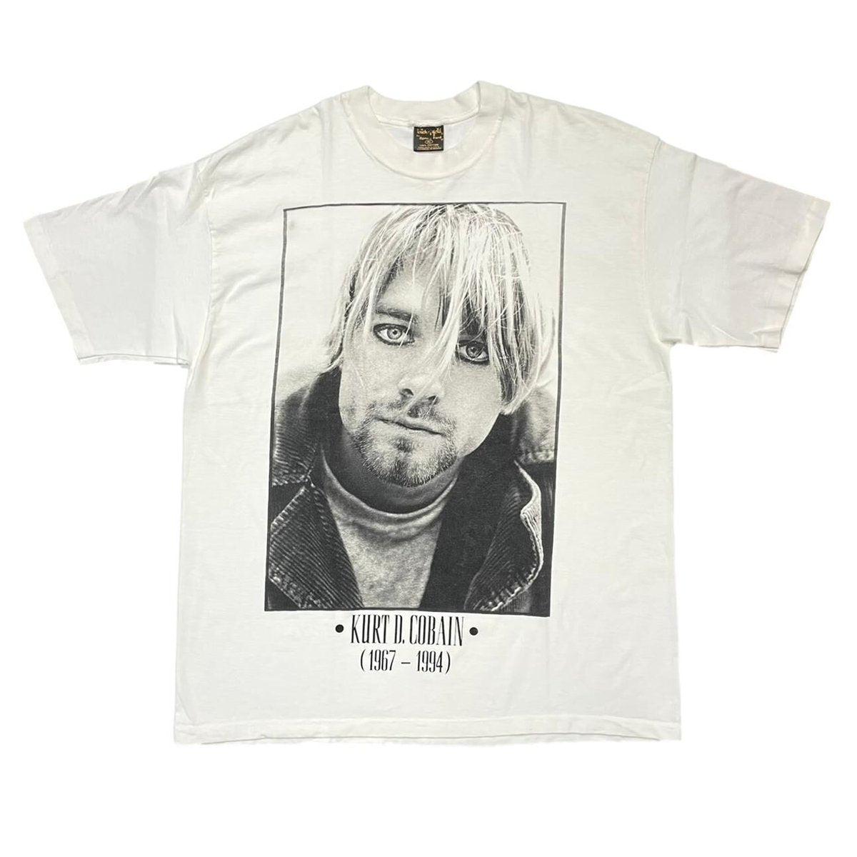 KURT COBAIN MEMORIAL TEE WHITE TOUCH OF GOLD TAG XL 2752