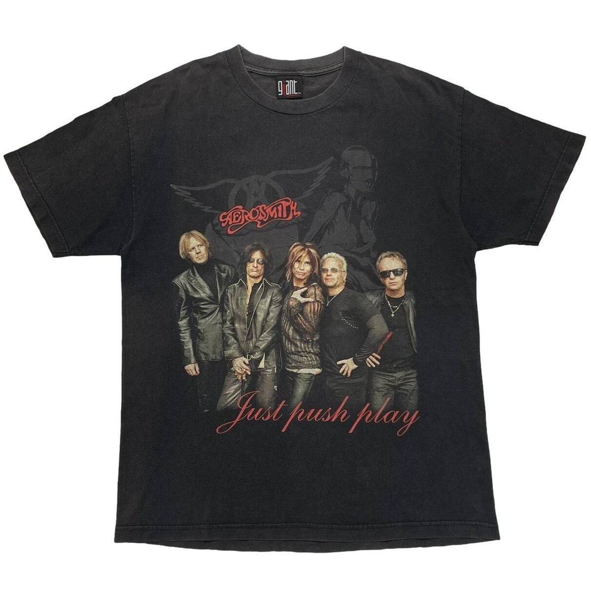 AERO SMITH JUST PUSH PLAY WORLD TOUR 2001 GIANT FITS LARGE 9012